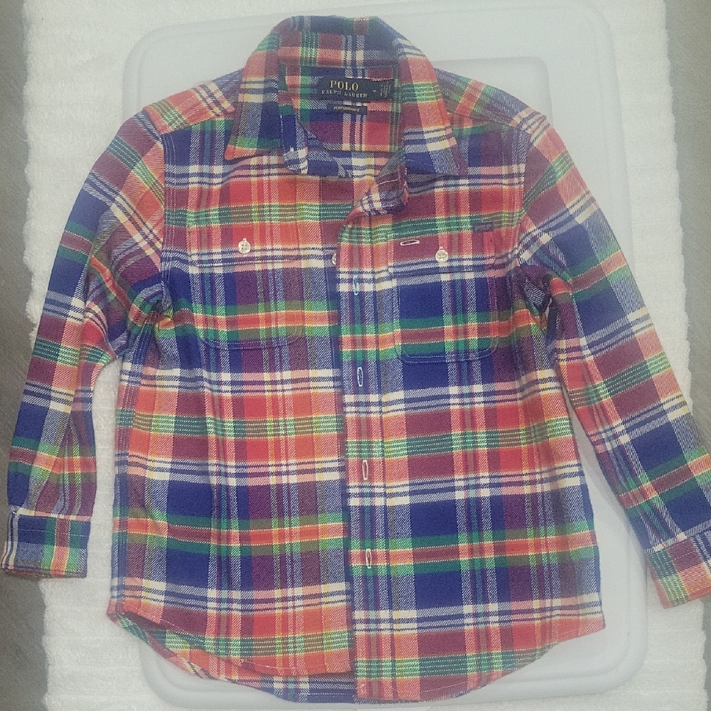 Polo by Ralph Lauren Kids Red Blue Green Plaid Button-Down Shirt